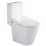 Richford R696 相連式自由咀座廁 + R2D-8850 圓款短板智能廁板 (搖控版)